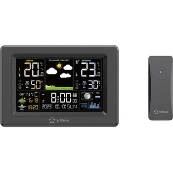 Meteostanice Renkforce RF-4883630 digitální meteostanice Počet senzorů (max.) 3