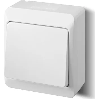 vypínač Instalační spínač nástěnný Galatea 5331-02 bílý IP44
