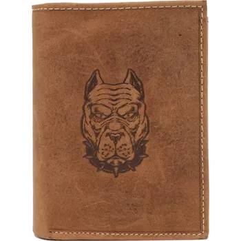 Peněženka Always Wild Pánská kožená peněženka N4-CHM-DOG-2-BL Cognac