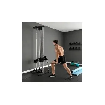 Posilovací stanice, výškově nastavitelná 25-165 cm| černá