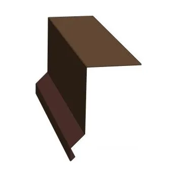 Střecha Závětrná lišta horní, RŠ 250 mm, délka 1 m - RAL 9006 stříbrná