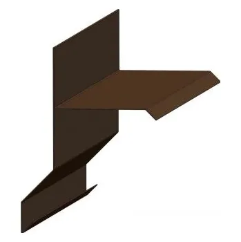 Závětrná lišta na šindel, RŠ 250 mm, délka 2 m - RAL 8017 světle hnědá