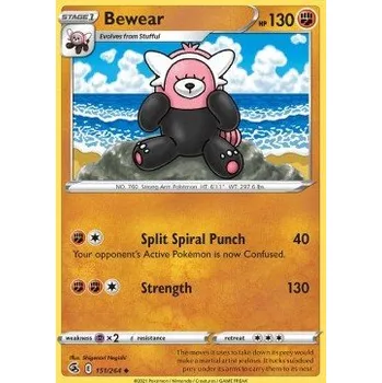 Sběratelská karetní hra Pokémon FST 151/264 Bewear - Fusion Strike Stav: Near Mint, Verze: REVERSE HOLO