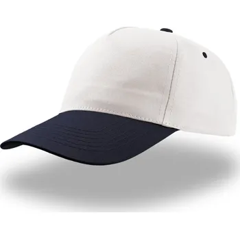 Pracovní přilba Atlantis Headwear Kšiltovka Start Five, 5 panelová, baseballová COT33003890899-white/navy UNI Bílá/navy