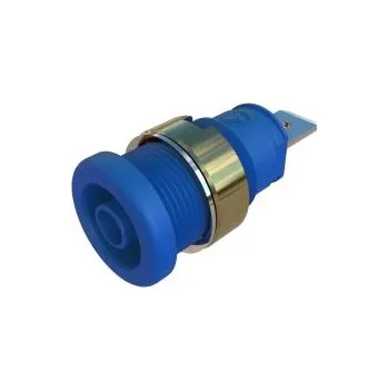 Elektrická zásuvka Banánková zásuvka, 32A, 4 mm, Modrá, Samice Zásuvka na banánky