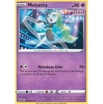 Sběratelská karetní hra Pokémon FST 124/264 Meloetta - Fusion Strike Stav: Near Mint, Verze: REVERSE HOLO