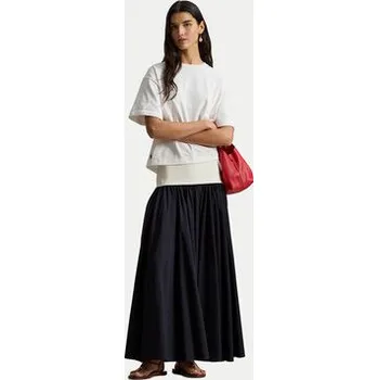 Dámská sukně Polo Ralph Lauren Trapézová sukně 211A96329001 Tmavomodrá Regular Fit XXL