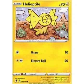 Karetní hra Pokémon FST 098/264 Helioptile - Fusion Strike Stav: Near Mint, Verze: REVERSE HOLO