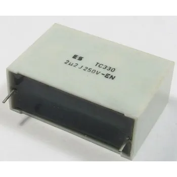 Kondenzátor 2u2/250V TC330, svitkový kondenzátor radiální, RM=37mm