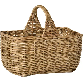 Piknikový koš Ib Laursen Proutěný koš Handle Across Square 30 × 42 cm