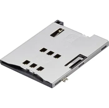 Elektrický konektor Molex Slot pro SIM kartu 6, rozteč 2.54 mm, 475530001, 1 ks Tape on Full reel