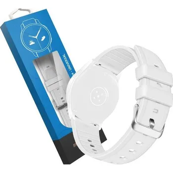 Chytré hodinky RhinoTech univerzální silikonový řemínek Quick Release 20mm bílý
