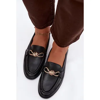 Dámské mokasíny Dámské mokasíny s ozdobným detailem černé Rosynne 39