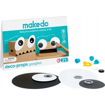 ostatní stavebnice Sada kreativních tvarů Makedo Deco-Props - Oči 21 ks