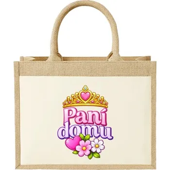 Žertovný předmět Pani domu - Jutová taška s potiskem- Tričkový.cz