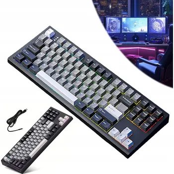 Klávesnice S87 MECHANICKÁ HERNÍ KLÁVESNICE WIND SPIRIT ČERNÁ BLUETOOTH / KABELOVÁ