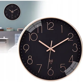 Hodiny TICHÉ NÁSTĚNNÉ HODINY S PLYNULÝM SEKUNDOVOU RUČIČKOU 30CM DO LOŽNICE KANCELÁŘE