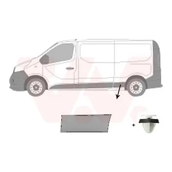 Lišta karosérie Ozdobná / ochranná lišta, boční stěna VAN WEZEL 4396407