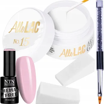 Lak na nehty Základní Sada pro Nehty Babyboomer 4v1: Gel Lak, Štěteček a Houbičky