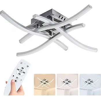 Stropní svítidlo LED MODERNÍ VLNÍCÍ SE 48W 3 BARVY SVĚTLA STMÍVATELNÁ