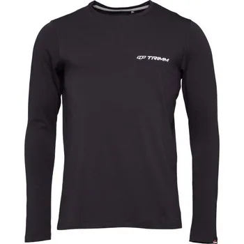 Pánské tričko Pánské tričko s dlouhým rukávem TRIMM BRAVE L Černá, Bílá