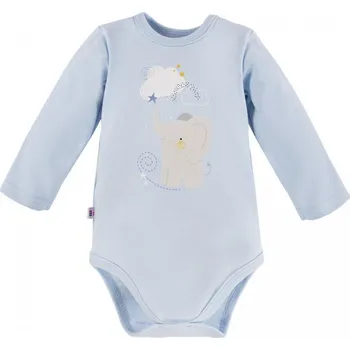 Kojenecký body Eevi Body s dlouhým rukávem MELLOW modré - 80