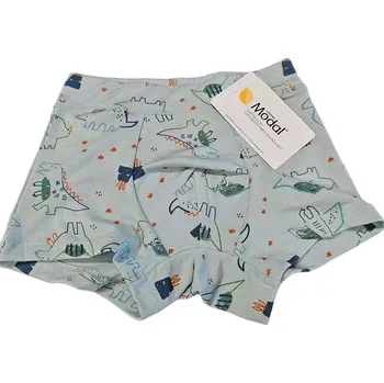 Pánské spodní prádlo Chlapecké modalové boxerky Dino - 98-104 / světle zelená