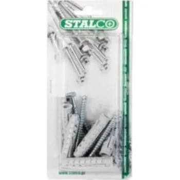 Hmoždinka Hmoždinka s vrutem do dřeva, šestihran, 10/6*80, STALCO, blistr 7 ks