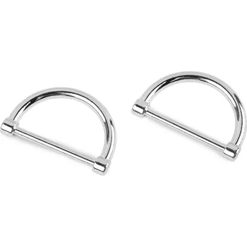 Polokroužek na textil a doplňky šíře 30 mm plochý, barva 1 nikl