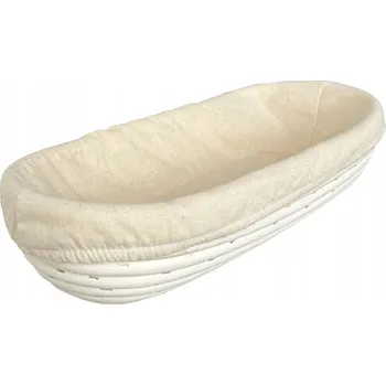 Oválný proutěný košík s plátěnou vložkou 28x13cm - Patisse