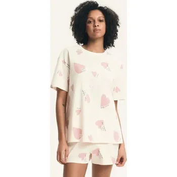 Pánské pyžamo Henderson Dámské pyžamo 44498 Elain kr/r S-3XL růžová XXL