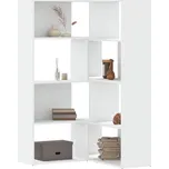 vidaXL Rohová knihovna 4patrová 85 x 85 x 140 cm kompozit [3307814] Barva: Bílá