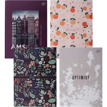 Záznamní kniha A4, 96l čistá, mix