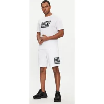 Pánské kraťasy EA7 Emporio Armani Sportovní kraťasy 3DPS63 PJ05Z 1100 Bílá Regular Fit 3XL
