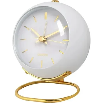 Hodiny Stolní hodiny budík 10,5 x 9 x 7 cm Kompaktní design pro domácí a kancelářské použití bílá