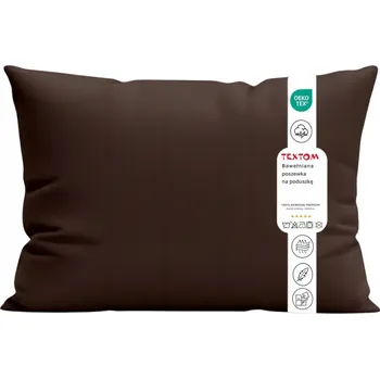 Povlečení POVLEČENÍ NA POLŠTÁŘ 70x80 cm (JASIEK) 100% BAVLNA HLADKÉ PEVNÉ ČOKOLÁDOVÉ