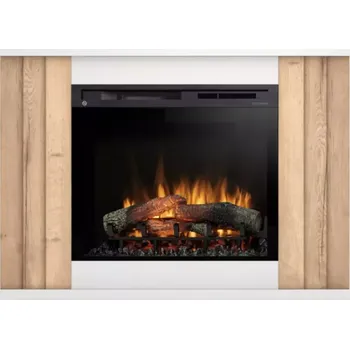 Elektrický krb Paria 28 bílá/dub světlý