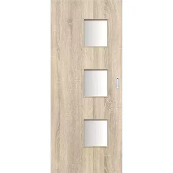 Interiérové dveře Posuvné dveře Trio 3*3 70L dub sonoma