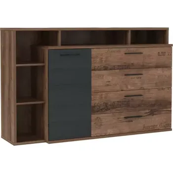 Komoda Komoda Jacky 153cm Dub Ušlechtilý / Černá