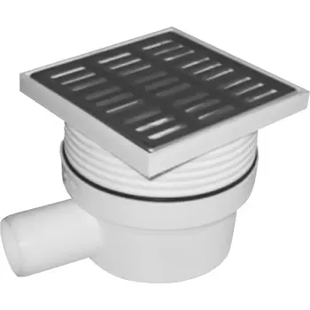 Odvodňovací žlab Odtoková Mřížka Boční FI 50 šedá sítko nerez. KRA016