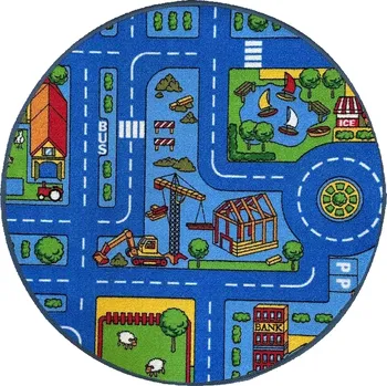 Koberec Koberec Kids City 0,8/0,8 kulatý modrý