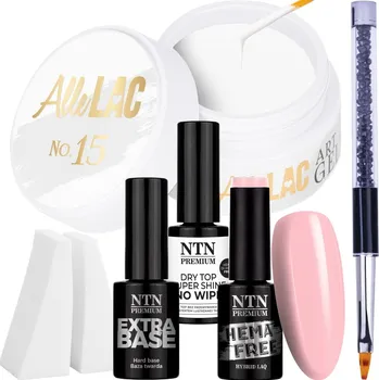 Lak na nehty Sada na nehty Babyboomer Pro 6v1 Gel Základ laků Top Štětec Houbičky