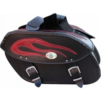 Zavazadlo na motocykl Kožené motocyklové brašny černé 17L se zámkem ProSpeed