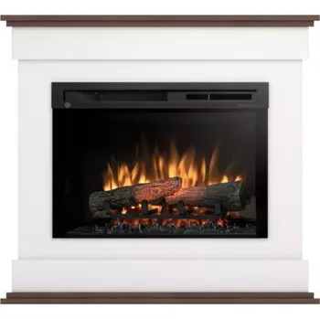 Elektrický krb Lenox 26 bílá/dub tmavý
