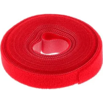 Stahovací páska Kabelová vázací páska Hook and Loop 5m 16 mm Červená Nylon 66 RS PRO