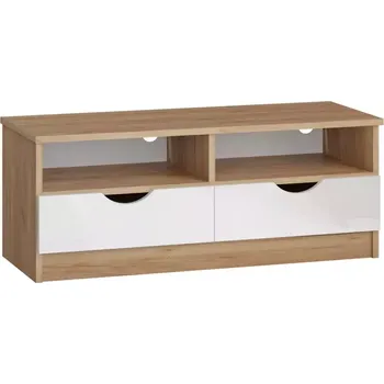 Televizní stolek TV Stolek 2S Tymeo dub craft zlatý+bílá lask