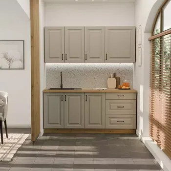 Kuchyňská linka Kuchyňská linka Stilo Claygrey/artisan 180 cm bez pracovní desky