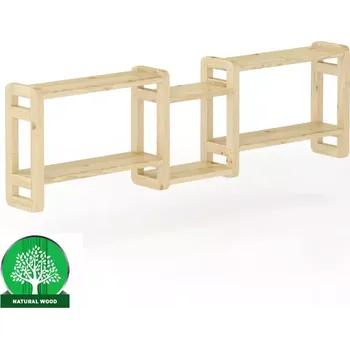 Obývací stěna Polička borovice PK103-150x44x19 přírodní