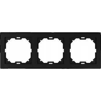 vypínač Rámček 3-násobný černy Imperia