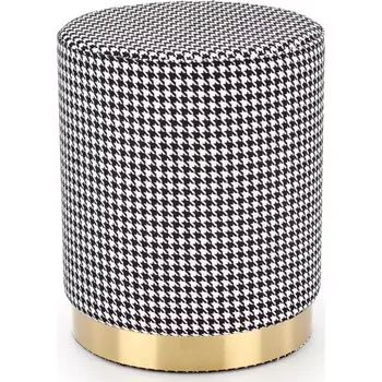 Sedací souprava Taburetka Aruna černá-bílá/zlatá